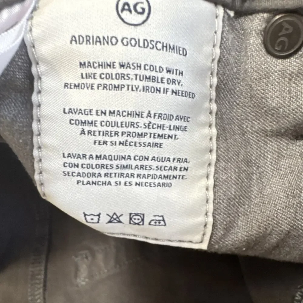 AG Adriano Goldschmied Slim Straight Stretch Gray‎ Casual Pants Men 32x32
